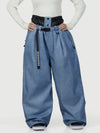 Women's Urban Vibe Workwear-Inspired Rivet-Trim Wide Fit OG Baggy Snow Pants