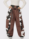 Women's Wild Motion Reflective Colorblock Extra Baggy Snow Pants