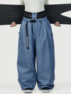 Women's Urban Vibe Workwear-Inspired Rivet-Trim Wide Fit OG Baggy Snow Pants