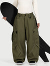 Women's Camden Punk Reflective Street Utility Cargo Snow Pants – Baggy Freestyle Fit