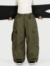 Women's Camden Punk Reflective Street Utility Cargo Snow Pants – Baggy Freestyle Fit