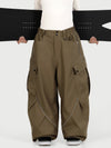 Women's Camden Punk Reflective Street Utility Cargo Snow Pants – Baggy Freestyle Fit