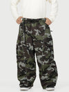 Men's Wild Motion Reflective Cargo Pockets Extra Baggy Snow Pants