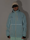 Men's Air Pose Neon Reflective Stripe Snow Jacket