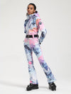 Women's Gsou Snow Classic Belted Flare Ski Suit One Piece