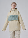Men's RAWRWAR 3 Cargo Pow Line Pockets Half Zipper Snow Jacket