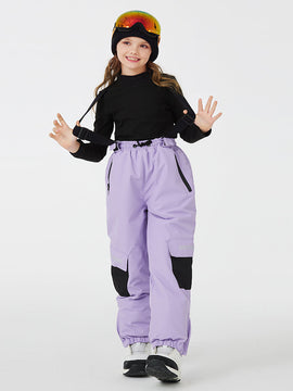 Kid's Unisex Mountain Lover Waterproof Snow Pants Ski Bibs