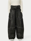 Women's Wild Motion Multi Pocket Reflective Colorblock Super Baggy Snow Pants