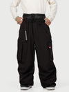 Men's Functional Street Utility Belt Cargo Multi Pocket Baggy Snow Pants