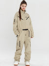 Women's Nandn Mountain Cargo Baggy Snowsuit One Piece Snow Jumpsuit
