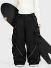 Women's Camden Punk Reflective Street Utility Cargo Snow Pants – Baggy Freestyle Fit