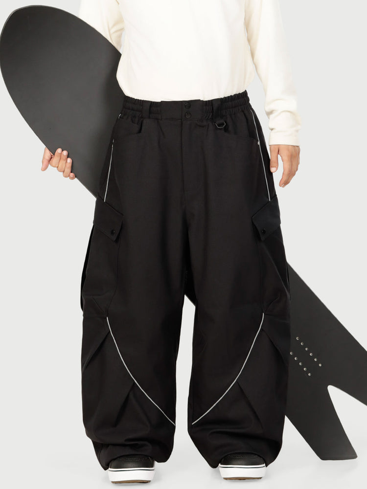 Men's Camden Punk Reflective Street Utility Cargo Snow Pants – Baggy Freestyle Fit