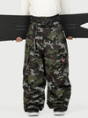 Men's Functional Street Utility Belt Cargo Multi Pocket Baggy Snow Pants