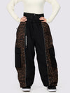 Women's Wild Motion Reflective Colorblock Extra Baggy Snow Pants