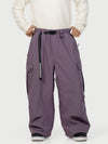 Men's Wild Motion Reflective Cargo Pockets Extra Baggy Snow Pants