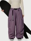 Women's Wild Motion Reflective Cargo Pockets Extra Baggy Snow Pants