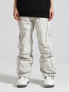 Women's Gsou Snow Reflective Pinstriped Letter Snowboard Pants