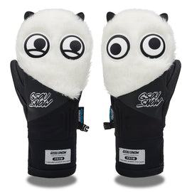 Women's Gsou Snow Mascot Furry Snowboard Gloves Winter Mittens