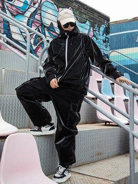 Women's Ld Ski Black Paint Graphene 3L Snow Jackets