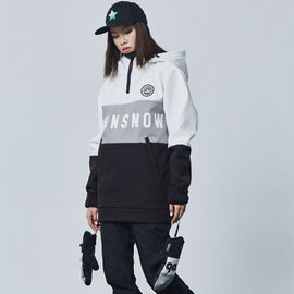 Women's John Snow Unisex Snow Addict Winter Pro Snow Hoodie Pullover Jacket