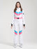 Women's Gsou Snow Retro Belted V Striped Flare Ski Jumpsuit