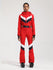 Women's Gsou Snow Retro Belted V Striped Flare One Piece Jumpsuit Snowsuit