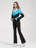 Women's Gsou Snow Retro Belted Color-Blocked Flare Ski Suit One Piece