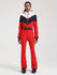 Women's Gsou Snow Retro Belted Color-Blocked Flare One Piece Jumpsuit Snowsuit