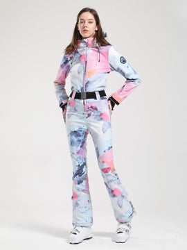 Women's Gsou Snow Classic Belted Flare Ski Jumpsuit