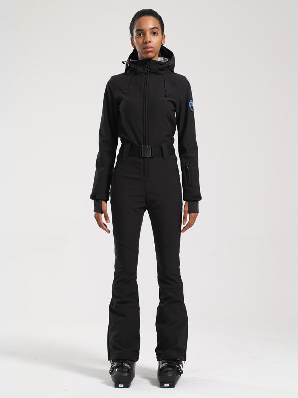 Women's Gsou Snow Classic Belted Flare Ski Suit One Piece