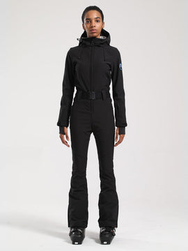 Women's Gsou Snow Classic Belted Flare Ski Suit One Piece