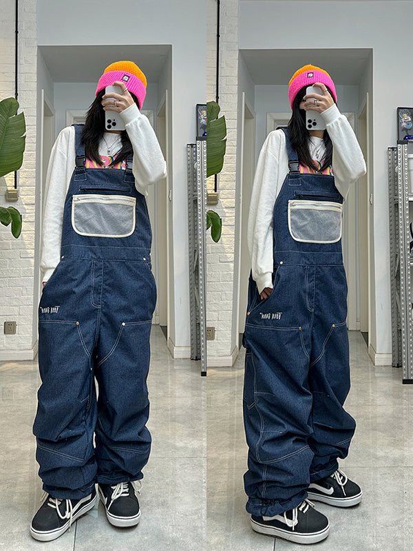 Women's John Snow Mountain Terry Winter Ski Pants Snowboard Bibs