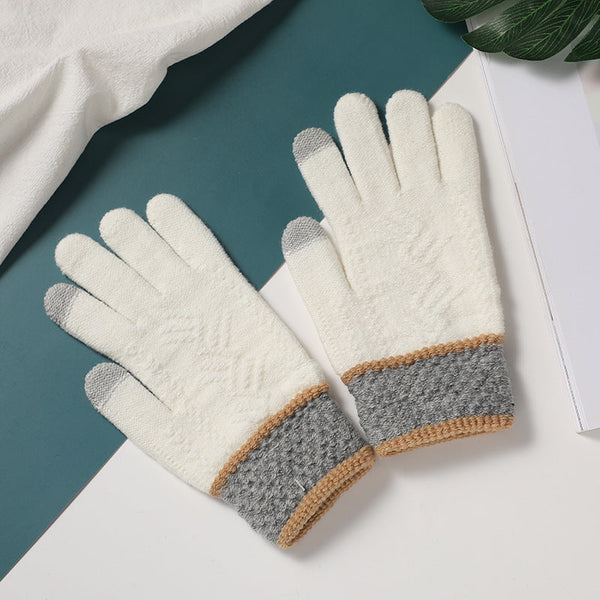 Snowverb Winter Windproof Knit Pattern Gloves