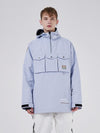 Men's RAWRWAR 3 Cargo Pow Line Pockets Half Zipper Snow Jacket