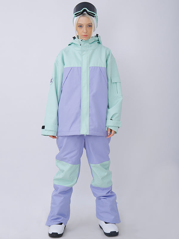 Women's Dawnski Alpine Ranger Snow Jacket & Bibs Colorblock Snowsuits