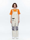 Women's High Experience Color Block Waist Belt Snowboard Pants Ski Bibs